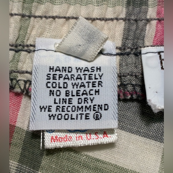 *3 for $20* Vintage Plaid A-Line Skirt in Pink and Green, Midi Length, sz 16 - Picture 7 of 8